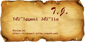 Tölgyesi Júlia névjegykártya