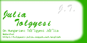 julia tolgyesi business card